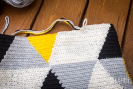 tapestry crochet clutch bag - geometrical