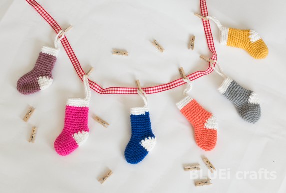 Christmas crochet mini stockings